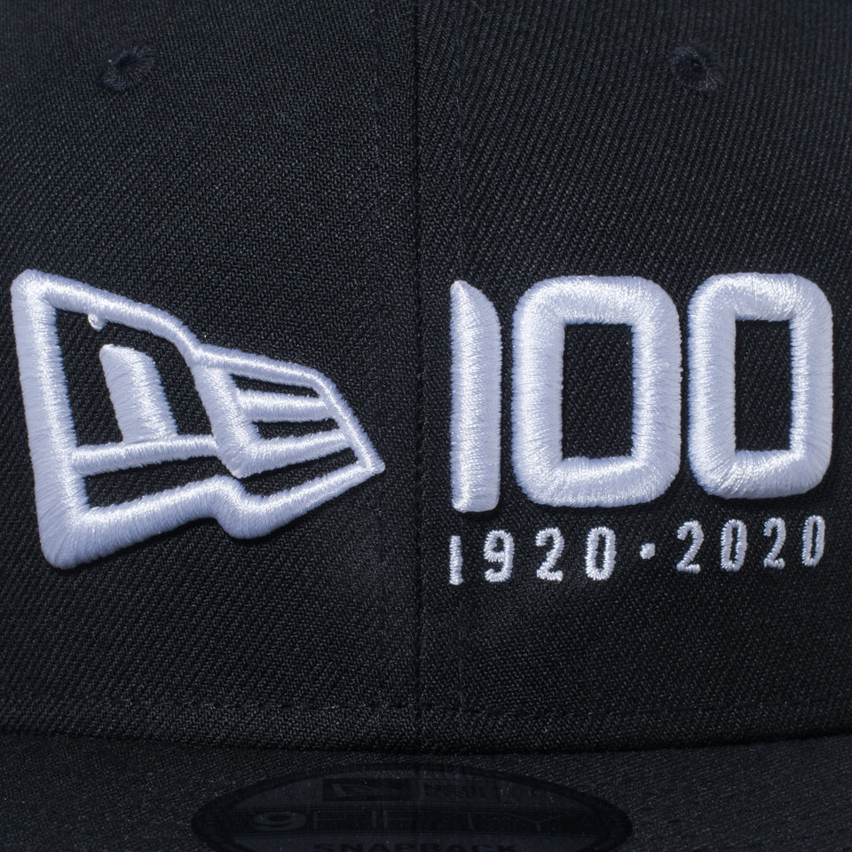 9FIFTY ニューエラ 100周年ロゴ ブラック × ホワイト