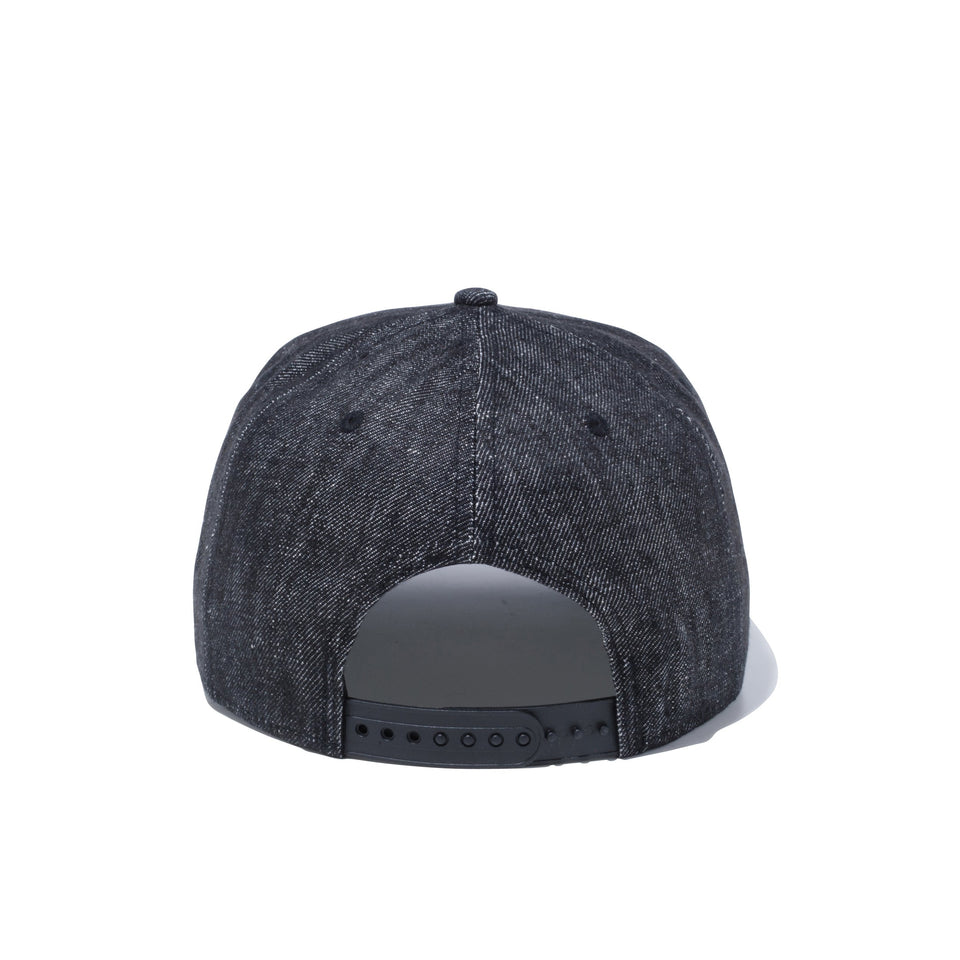 9FIFTY リネンデニム new era new york ブラック × ホワイト