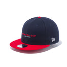 9FIFTY ベーシックファブリックス NEW ERA CAP ネイビー スカーレットバイザー