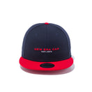 9FIFTY ベーシックファブリックス NEW ERA CAP ネイビー スカーレットバイザー