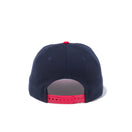 9FIFTY ベーシックファブリックス NEW ERA CAP ネイビー スカーレットバイザー