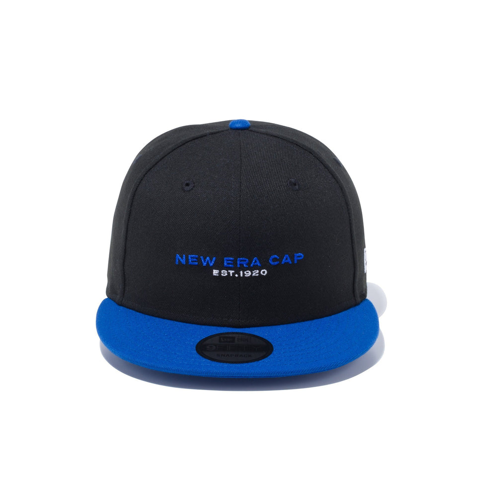 9FIFTY ベーシックファブリックス NEW ERA CAP ブラック ブライトロイヤルバイザー