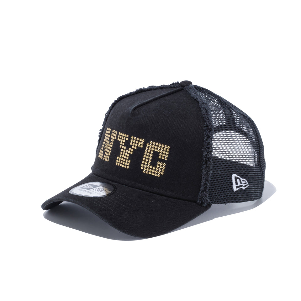 9FORTY A-Frame トラッカー NYC ロゴ ブラック × スノーホワイト / ブラック
