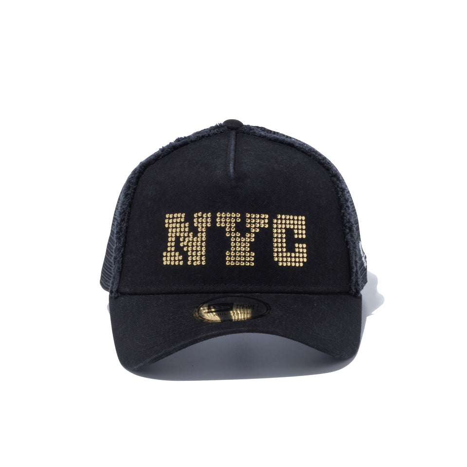 9FORTY A-Frame トラッカー NYC ロゴ ブラック × スノーホワイト / ブラック