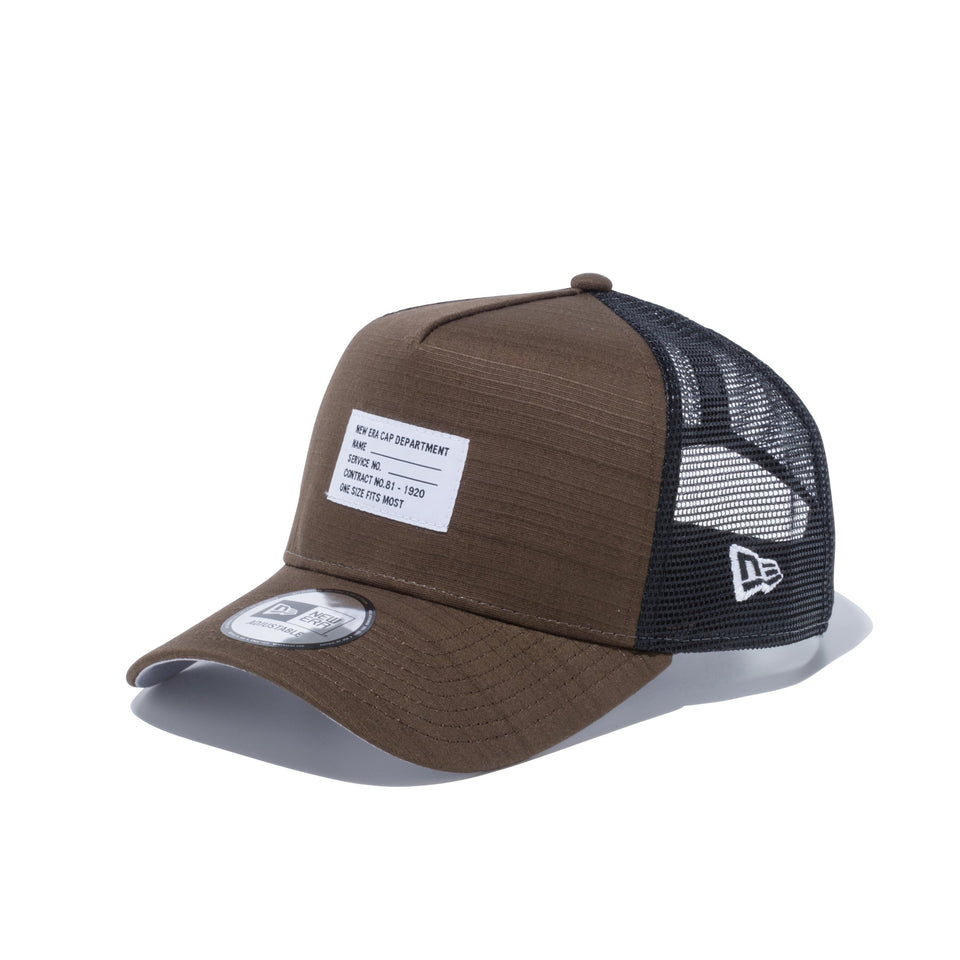9FORTY A-Frame トラッカー シャンタン NEW ERA CAP DEPARTMENT ブラウン グレーアンダーバイザー