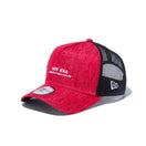 9FORTY A-Frame トラッカー リネンデニム NEW ERA レッド × ホワイト ブラックメッシュ