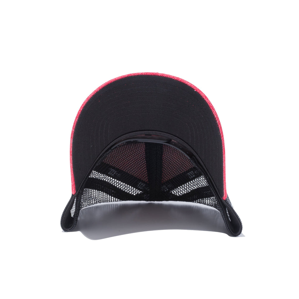 9FORTY A-Frame トラッカー リネンデニム NEW ERA レッド × ホワイト ブラックメッシュ