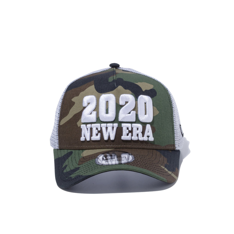 9FORTY A-Frame トラッカー New Era 2020 ウッドランドカモ ホワイトメッシュ