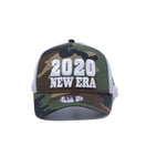 9FORTY A-Frame トラッカー New Era 2020 ウッドランドカモ ホワイトメッシュ