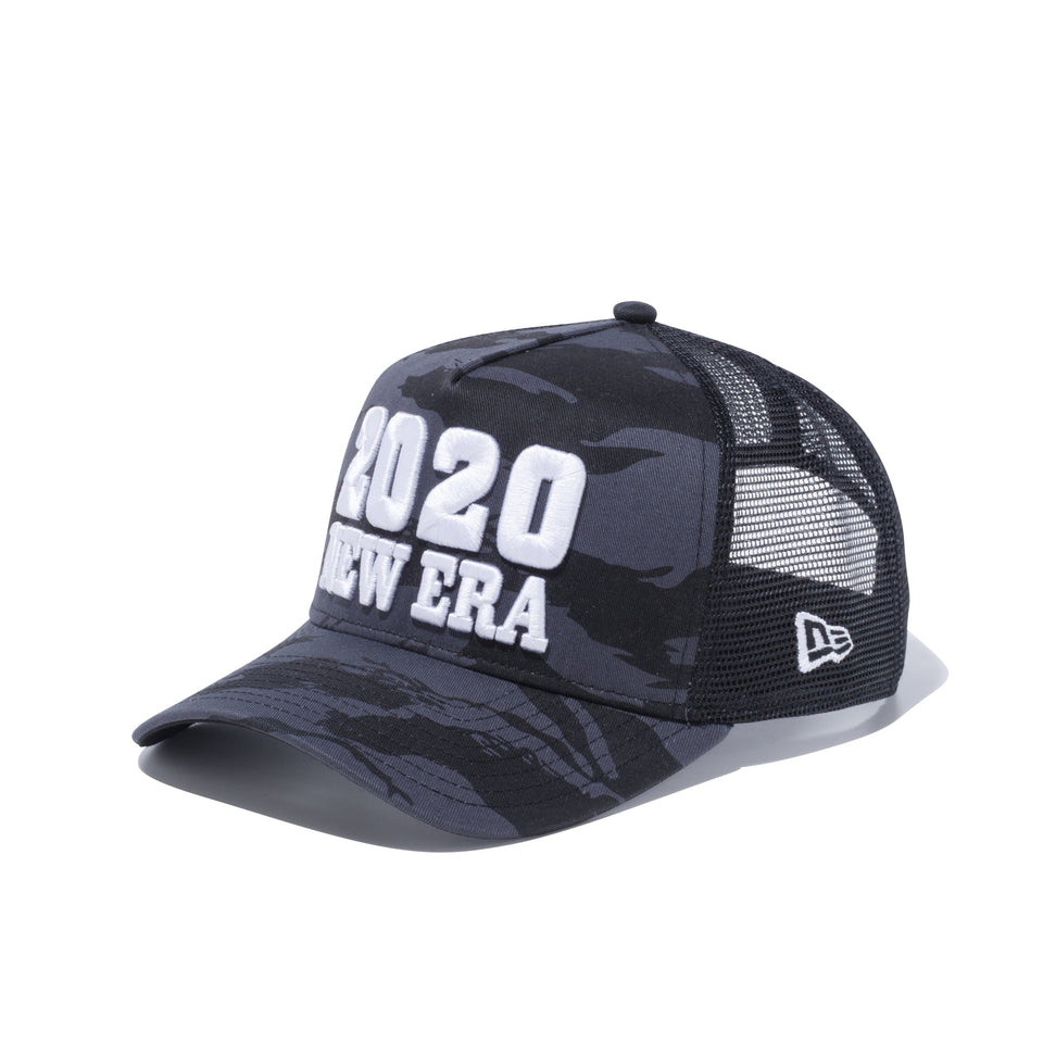 9FORTY A-Frame トラッカー New Era 2020 タイガーストライプカモ ブラックメッシュ