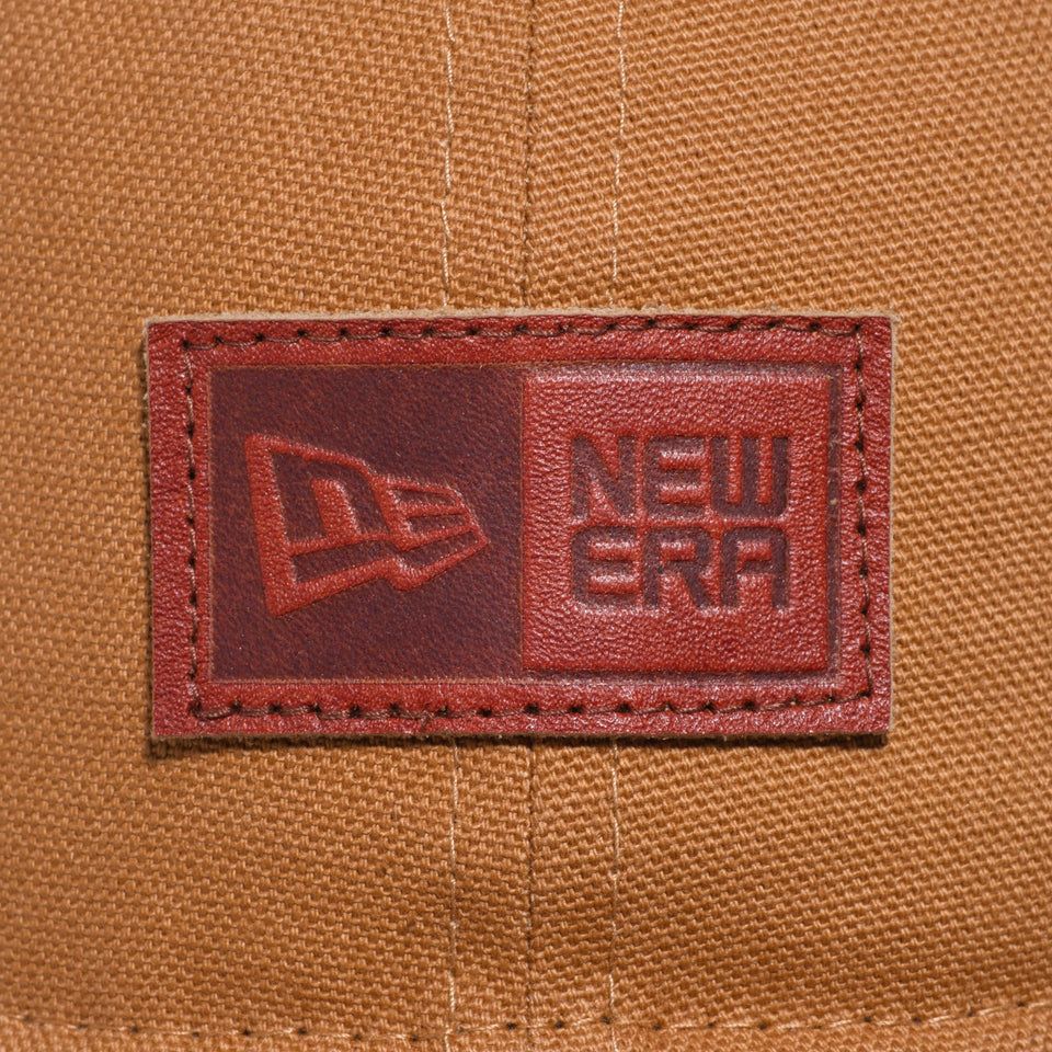9THIRTY クロスストラップ ダックキャンバス レザーパッチ タン