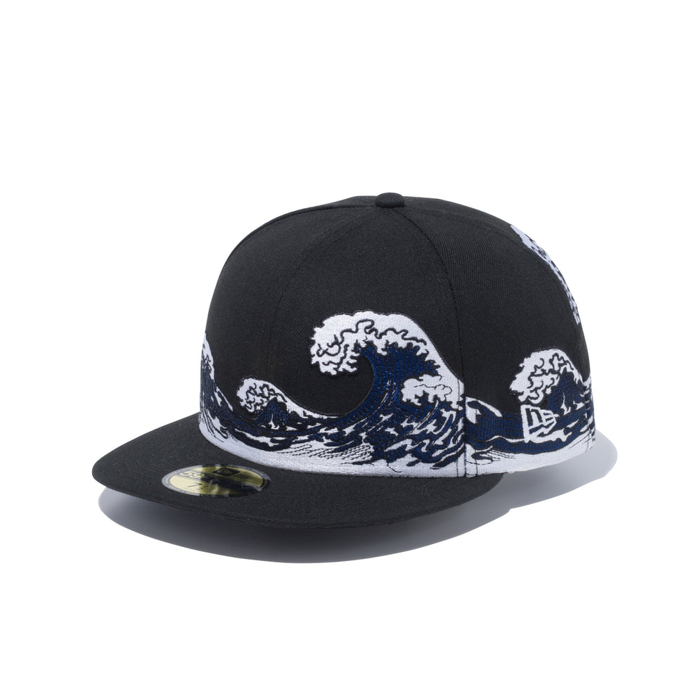 59FIFTY 浮世絵 波 ブラック