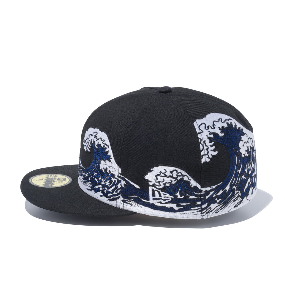 59FIFTY 浮世絵 波 ブラック