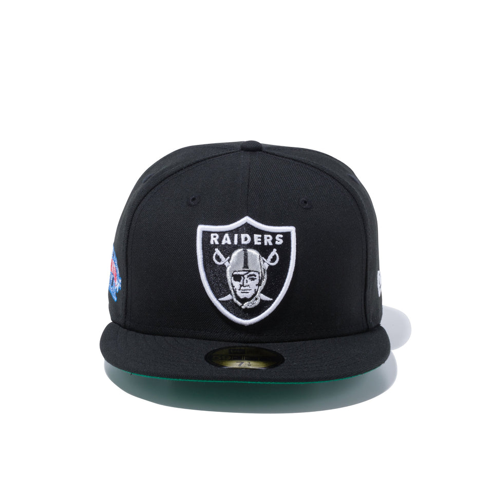 59FIFTY NFL カスタム オークランド・レイダース スーパーボウル エンブレム グリーンアンダーバイザー