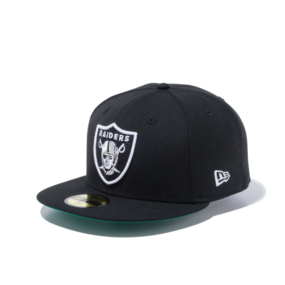 59FIFTY NFL カスタム オークランド・レイダース スーパーボウル エンブレム グリーンアンダーバイザー