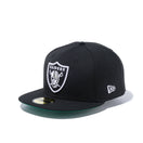 59FIFTY NFL カスタム オークランド・レイダース スーパーボウル エンブレム グリーンアンダーバイザー