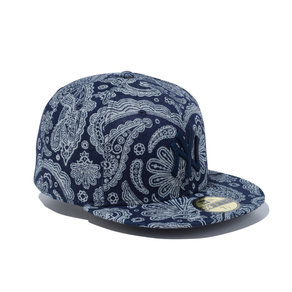 59FIFTY デニムペイズリー ニューヨーク・ヤンキース ジャカードデニム × ミッドナイトネイビー