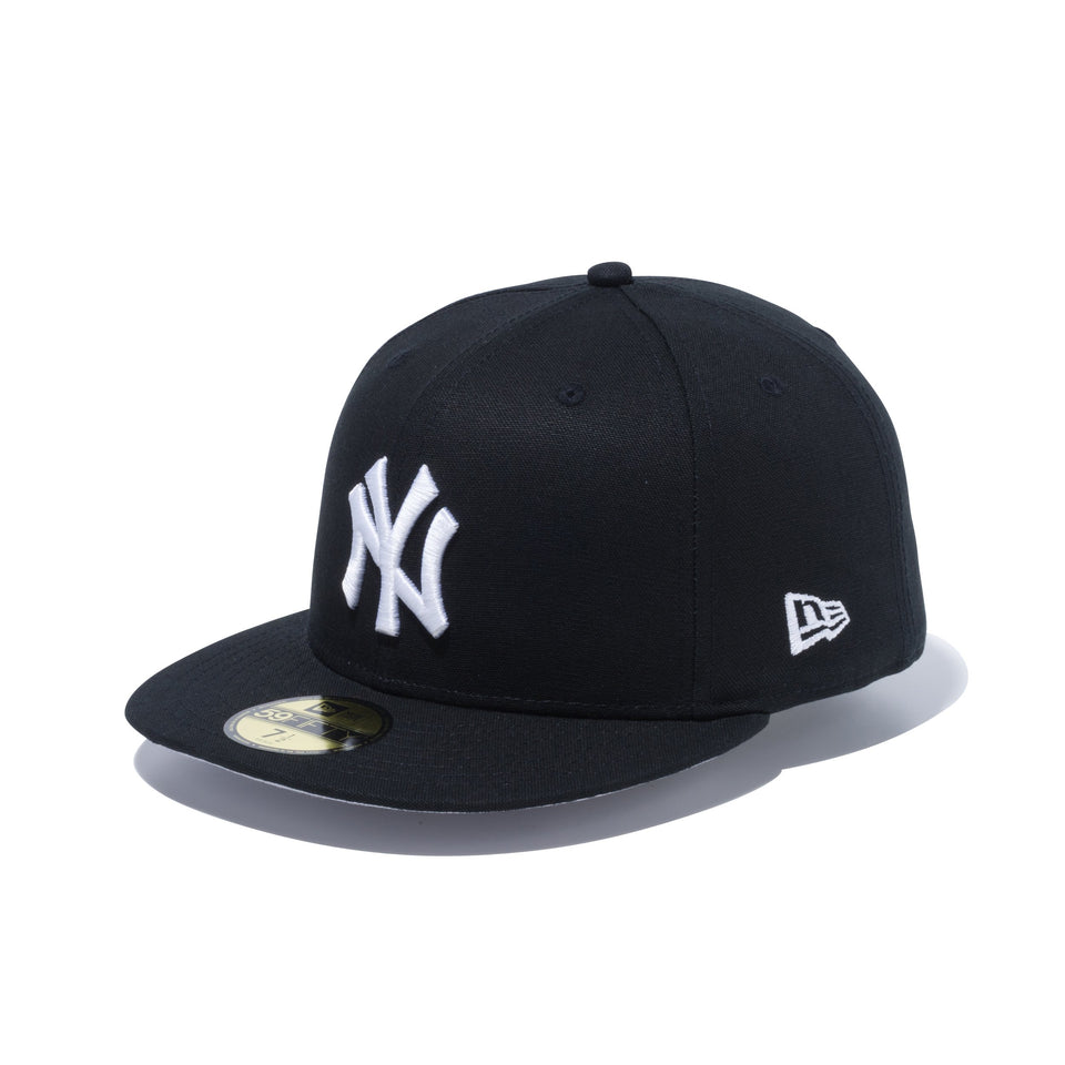 59FIFTY ニューヨーク・ヤンキース ダックキャンバス ブラック グレーアンダーバイザー | NEW ERA ニューエラ公式オンラインストア