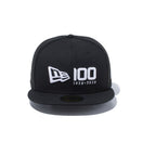59FIFTY ニューエラ 100周年ロゴ フロント ブラック × ホワイト