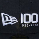59FIFTY ニューエラ 100周年ロゴ フロント ブラック × ホワイト