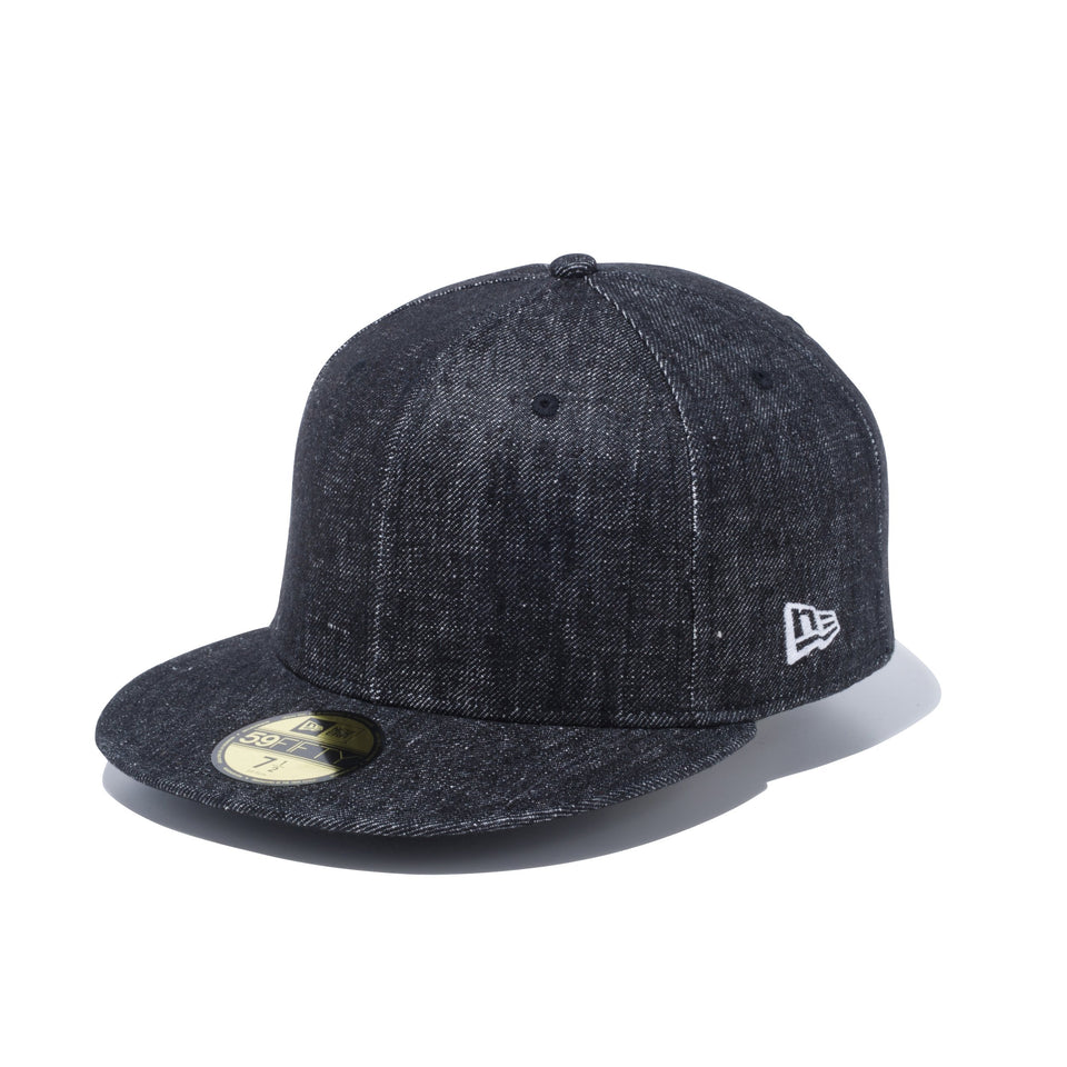 59FIFTY リネンデニム ブラック ホワイトフラッグ