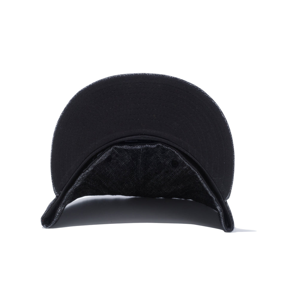 59FIFTY リネンデニム ブラック ホワイトフラッグ