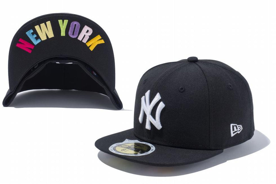 Kid's 59FIFTY UNDERVISOR ニューヨーク・ヤンキース ブラック × ホワイト NEW YORKマルチカラー