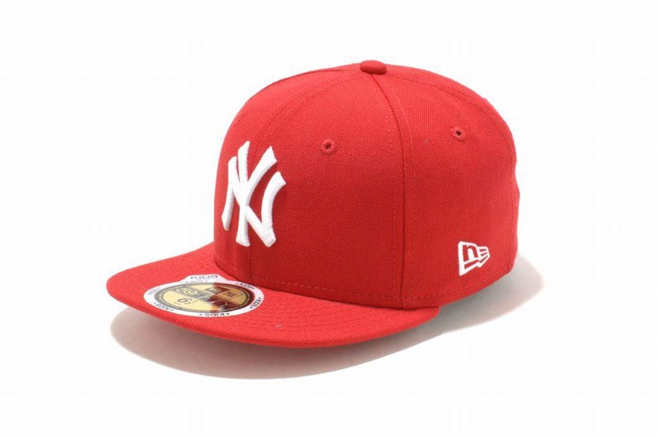 Kid's 59FIFTY ニューヨーク・ヤンキース スカーレット × ホワイト