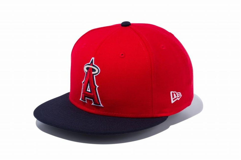 9FIFTY ロサンゼルス・エンゼルス スカーレット × チームカラー ネイビーバイザー