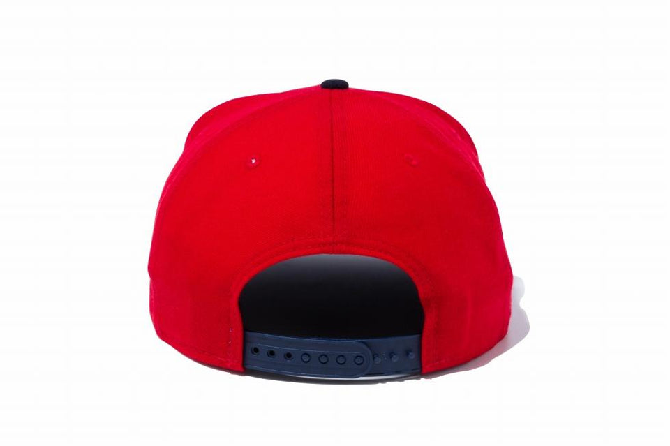 9FIFTY ロサンゼルス・エンゼルス スカーレット × チームカラー ネイビーバイザー