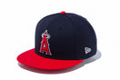 9FIFTY ロサンゼルス・エンゼルス ネイビー × チームカラー スカーレットバイザー