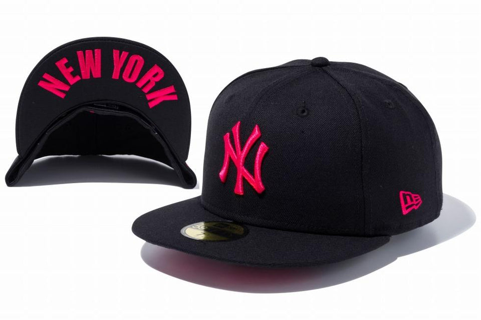 59FIFTY UNDERVISOR ニューヨーク・ヤンキース ブラック × ストロベリー NEW YORK