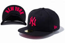59FIFTY UNDERVISOR ニューヨーク・ヤンキース ブラック × ストロベリー NEW YORK