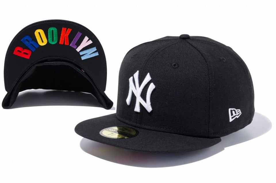 59FIFTY UNDERVISOR ニューヨーク・ヤンキース ブラック × ホワイト BROOKLYNマルチカラー