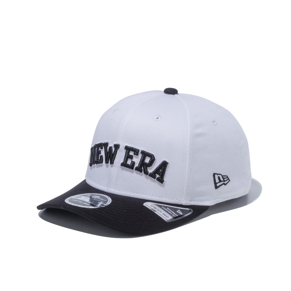 【ゴルフ】 9FIFTY ストレッチスナップ NEW ERA ロゴ ホワイト ブラックバイザー
