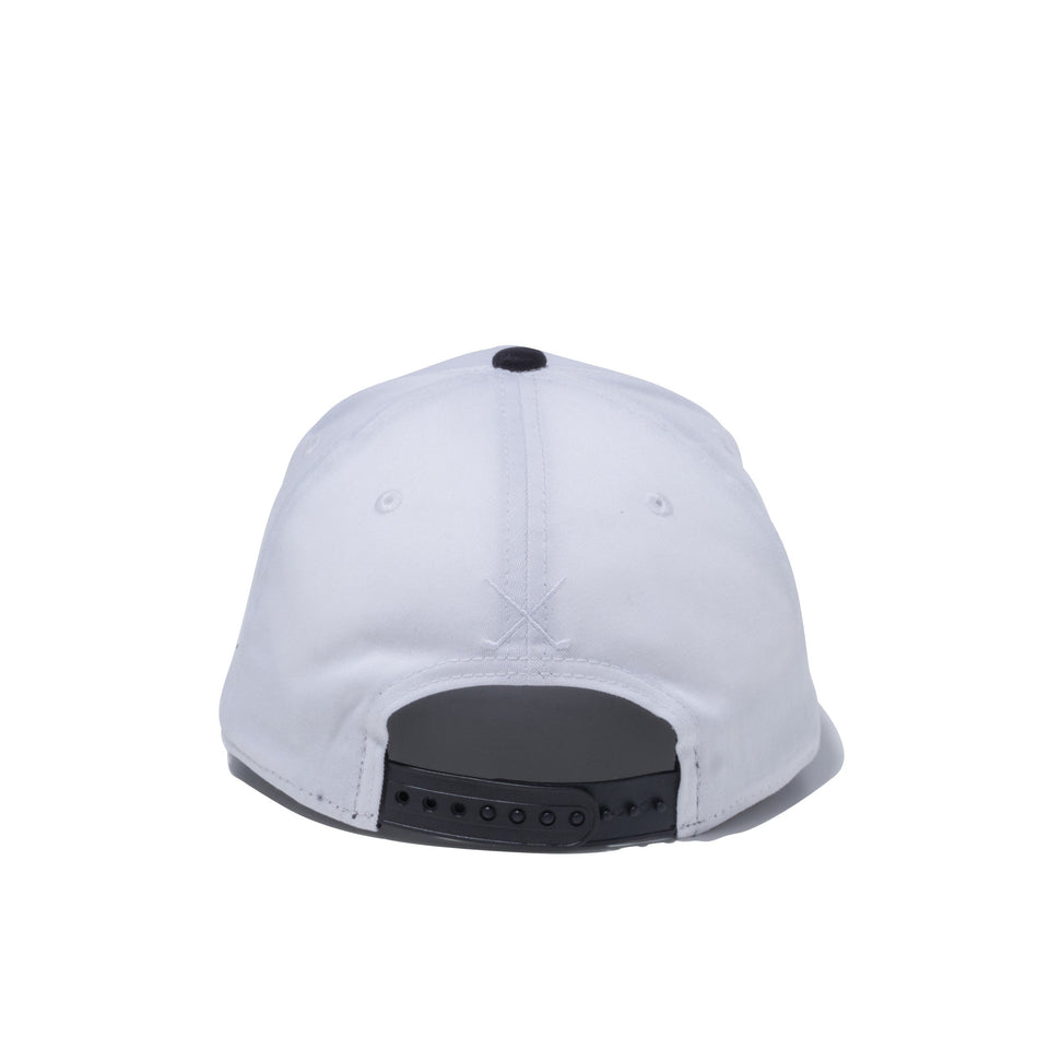 【ゴルフ】 9FIFTY ストレッチスナップ NEW ERA ロゴ ホワイト ブラックバイザー