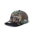 【ゴルフ】 9FIFTY ストレッチスナップ NEW ERA ロゴ ウッドランドカモ ブラックバイザー