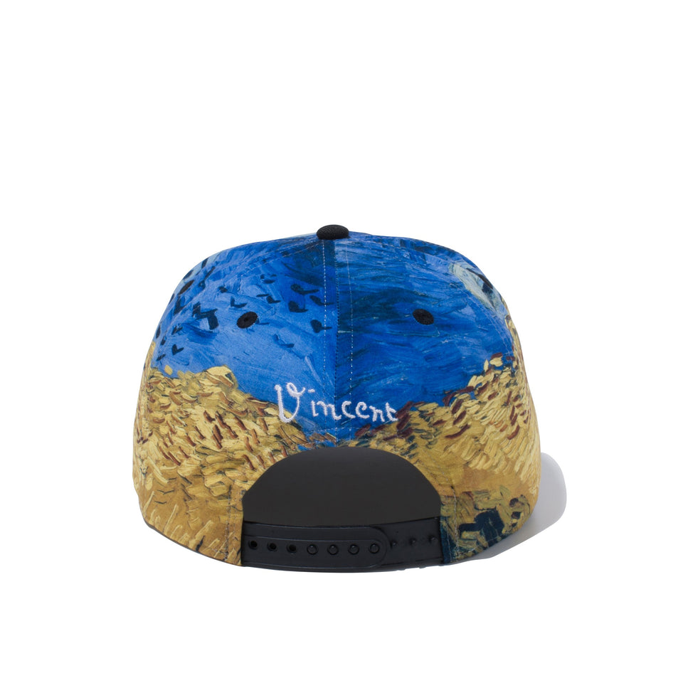 9FIFTY フィンセント・ファン・ゴッホ 鳥の群れ飛ぶ麦畑 オールオーバープリント ブラックバイザー
