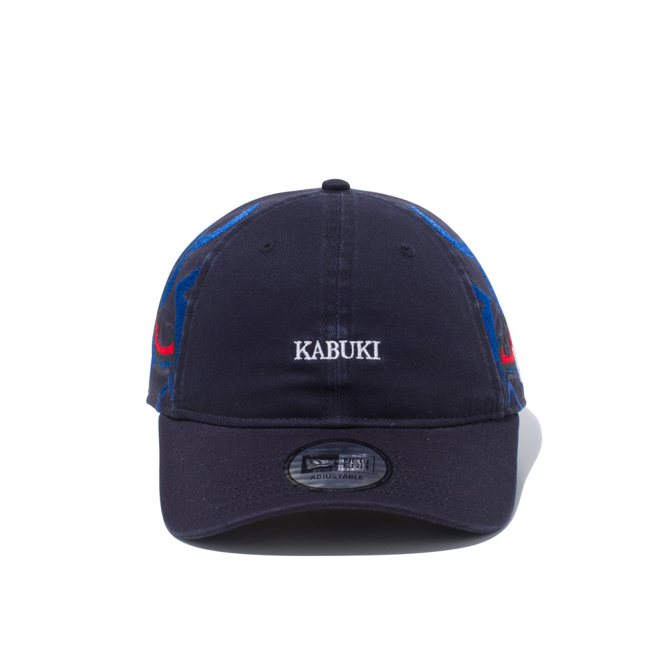 9THIRTY クロスストラップ 歌舞伎 KABUKI ロゴ 隈取 般若 ネイビー