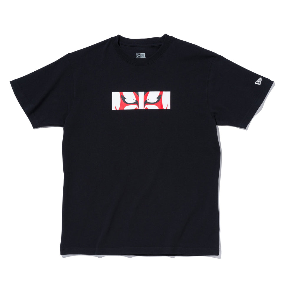 コットン Tシャツ 歌舞伎 隈取 一本隈 ブラック レギュラーフィット