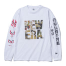 長袖 コットン Tシャツ 歌舞伎 スクエアニューエラ 菅原伝授手習鑑 隈取 ホワイト レギュラーフィット