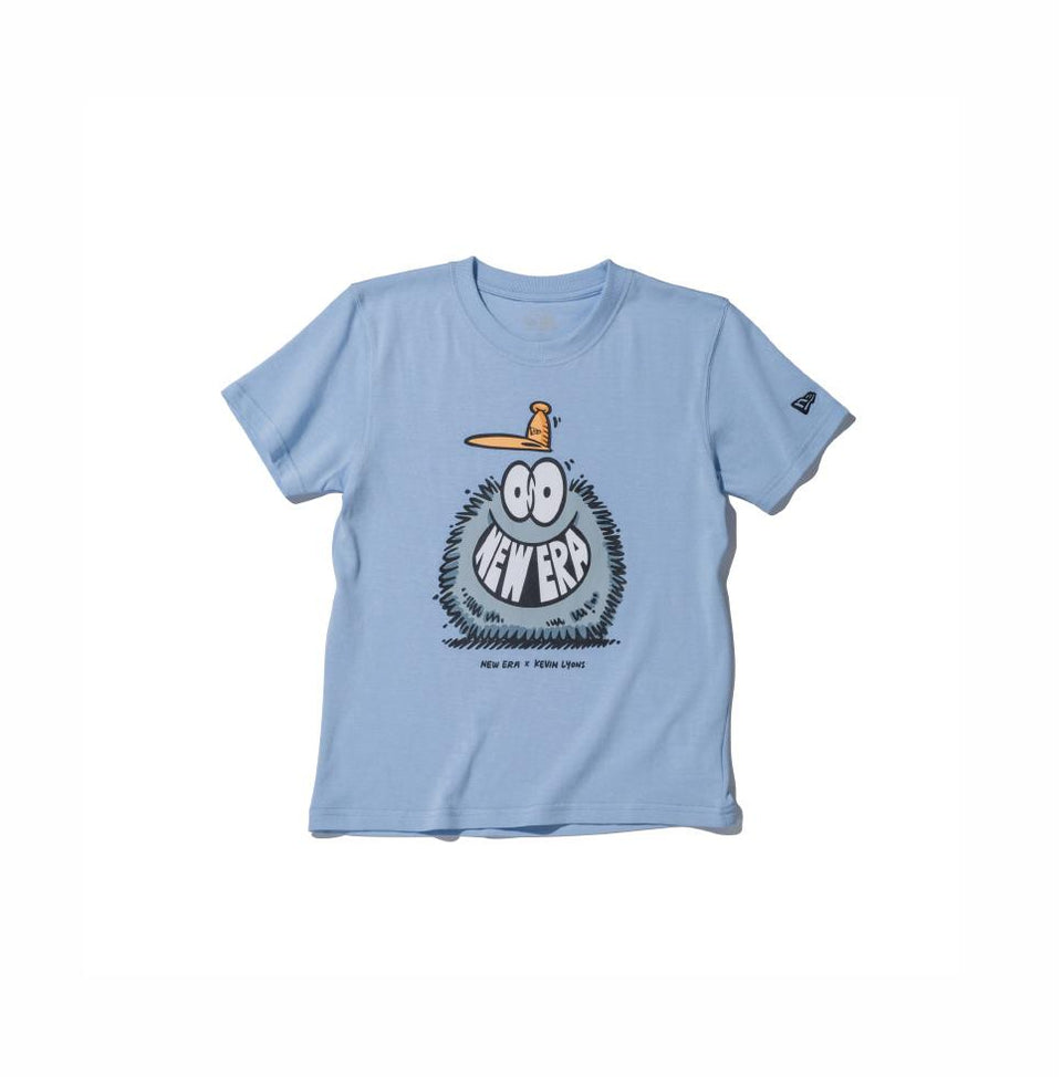 Youth コットン Tシャツ Kevin Lyons ケヴィン・ライオンズ NEW ERA オリジナルロゴ ライトブルー