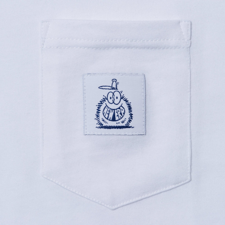 半袖 コットン ポケット Tシャツ Kevin Lyons ケヴィン・ライオンズ NEW ERA オリジナルロゴ ウーブンラベル ホワイト レギュラーフィット