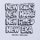 半袖 コットン Tシャツ Kevin Lyons ケヴィン・ライオンズ NEW ERA オリジナルロゴ タイポグラフィー ホワイト レギュラーフィット