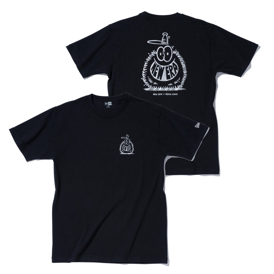 半袖 コットン Tシャツ Kevin Lyons ケヴィン・ライオンズ NEW ERA オリジナルロゴ ブラック リフレクタープリント レギュラーフィット