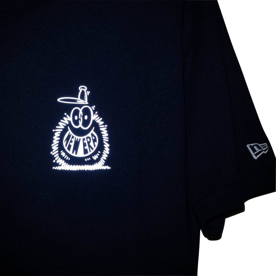 半袖 コットン Tシャツ Kevin Lyons ケヴィン・ライオンズ NEW ERA オリジナルロゴ ブラック リフレクタープリント レギュラーフィット