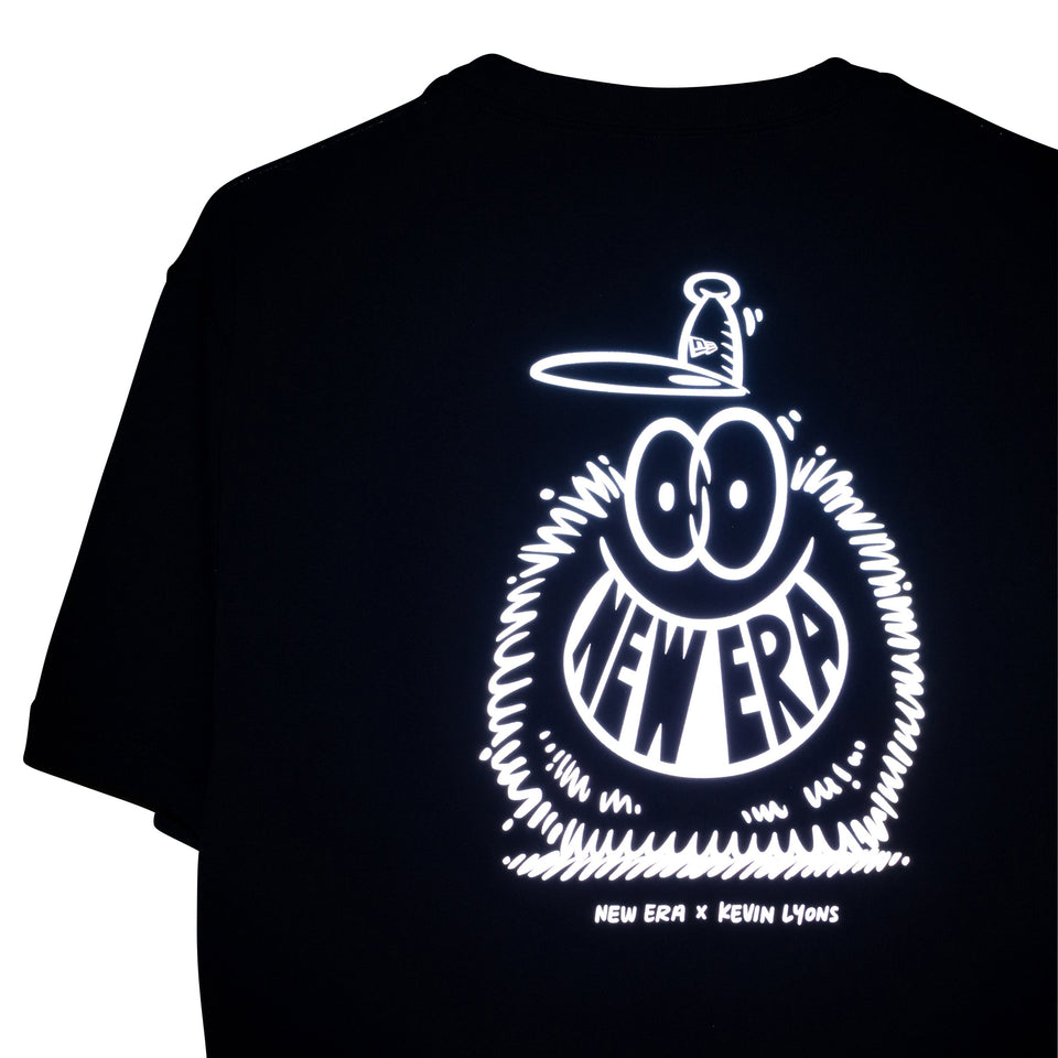 半袖 コットン Tシャツ Kevin Lyons ケヴィン・ライオンズ NEW ERA オリジナルロゴ ブラック リフレクタープリント レギュラーフィット