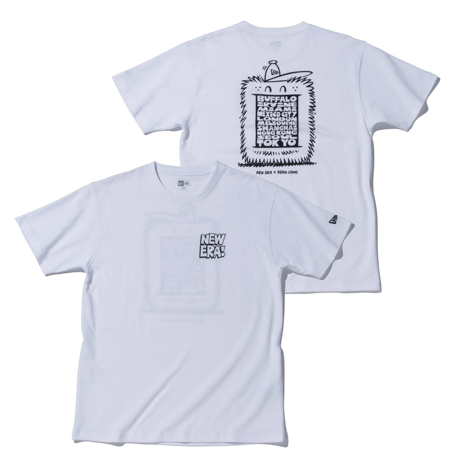 半袖 コットン Tシャツ Kevin Lyons ケヴィン・ライオンズ NEW ERA オリジナルロゴ ストア ホワイト レギュラーフィット