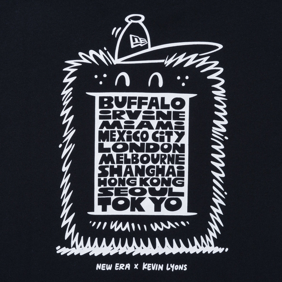 半袖 コットン Tシャツ Kevin Lyons ケヴィン・ライオンズ NEW ERA オリジナルロゴ ストア ブラック レギュラーフィット