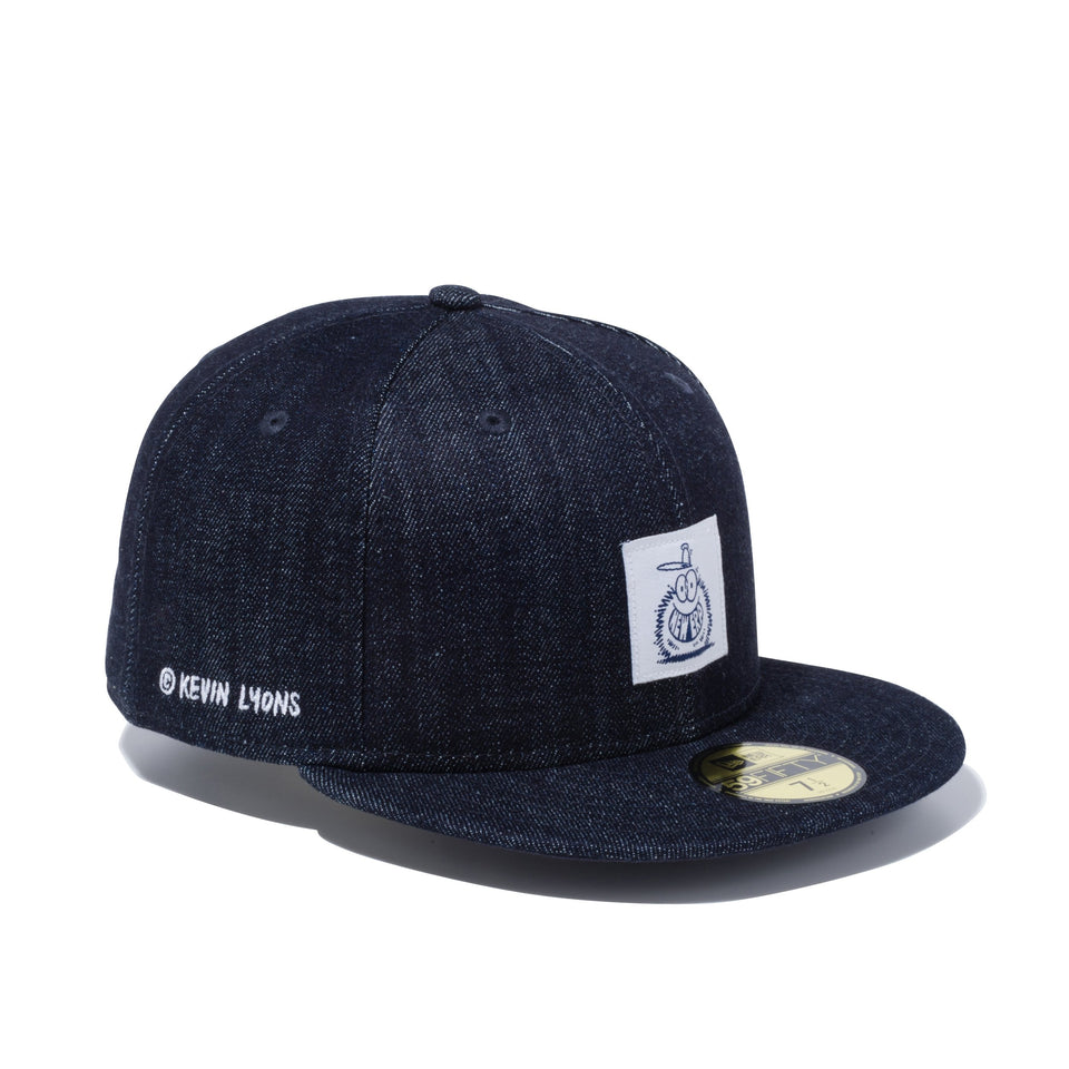 59FIFTY Kevin Lyons ケヴィン・ライオンズ NEW ERA オリジナルロゴ ウーブンラベル ジャパンデニム インディゴ